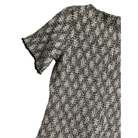 Isaac Mizrahi New York Tweed Short Sleeve Dress Black/White Size Small - Picture 5 of 9